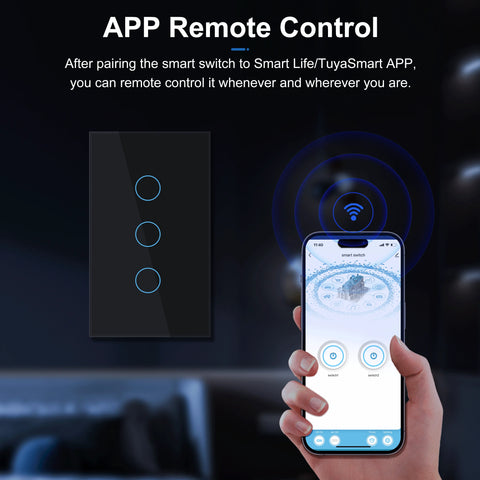 GIRIER Smart Wifi Touch Switch - No Neutral Wire Required