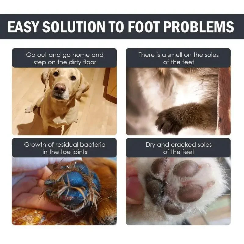 100ml Paw Cleaner Foam: Waterless Pet Shampoo for Dogs and Cats with Brush