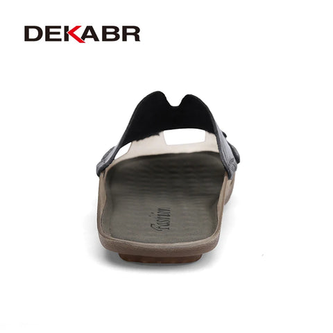 DEKABR Heren Sandalen van Koeienleer - Zomer Casual Schoenen 