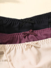 FINETOO 3pcs Women's Lace Hollow Out Underwear