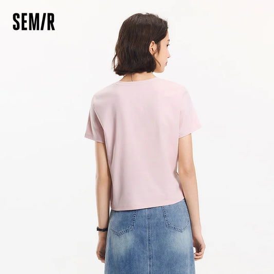 Semir dames cropped T-shirt met korte mouwen