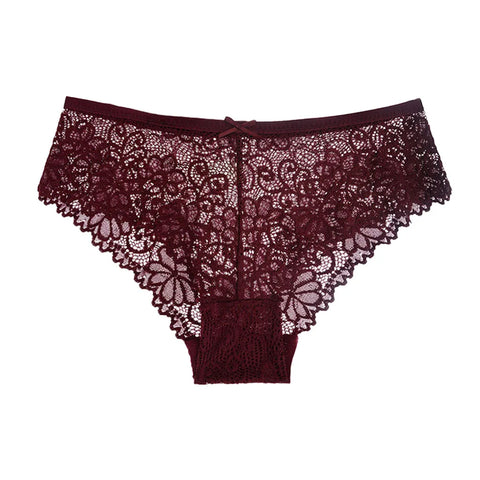 5 PCS/Set Mesh Briefs Lace Panties - Sexy Transparent Underwear for Women