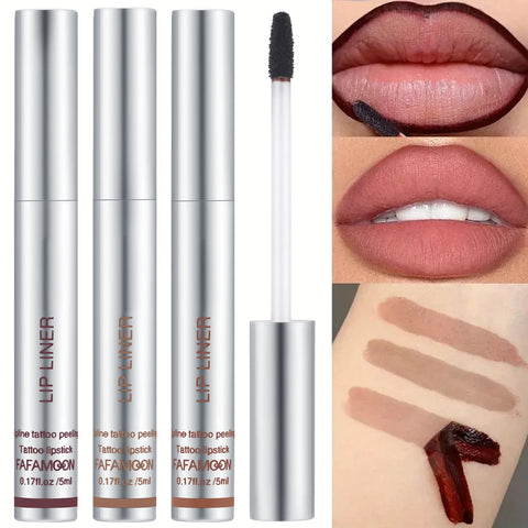 6 Color Waterproof Lip Liner Peel Off Tattoo Lip Gloss - Long Lasting Matte Lip Tint