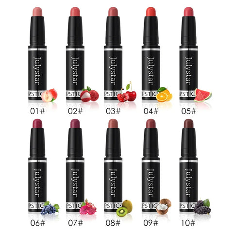10 Color Nude Brown Matte Lipstick Pen - Waterproof Velvet Lip Tint Pencil