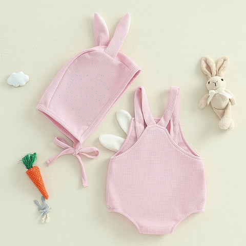 Tregren Infant Baby Easter Bunny Romper Set