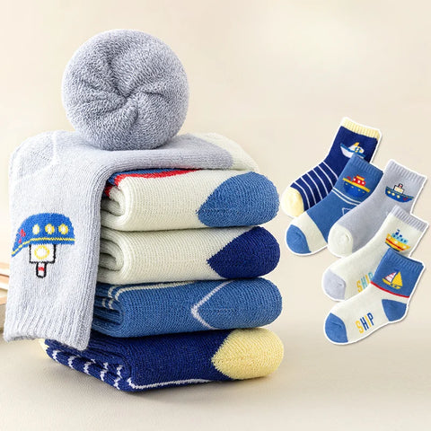 5 Pair Set Thickened Warm Socks for Kids