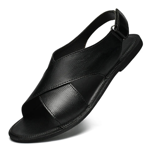 Herrensandalen aus echtem Leder für den Sommer