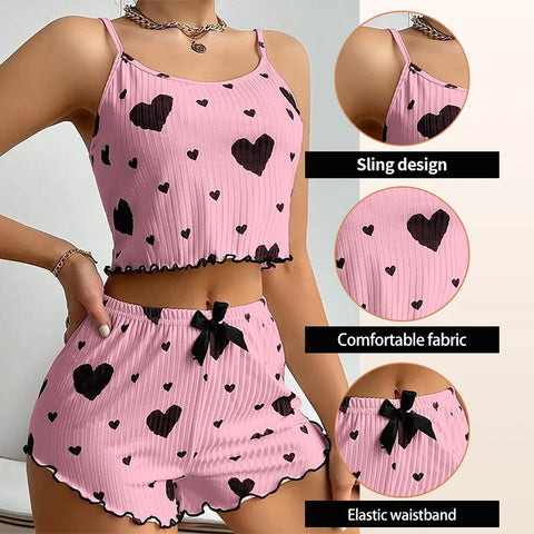 Dames pyjamaset nachtkleding 2 stuks