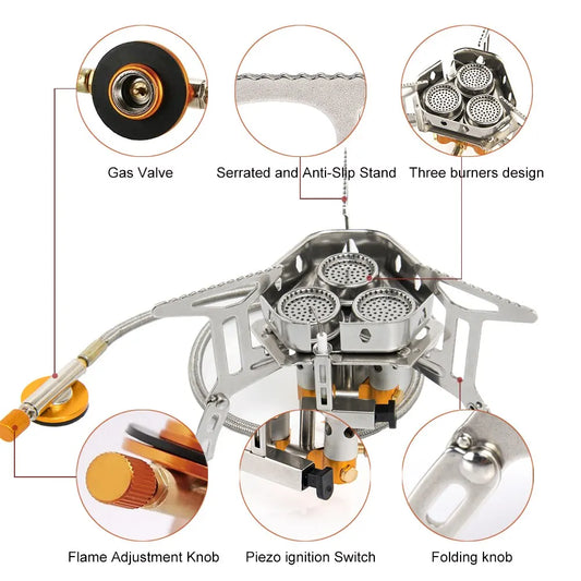 Widesea Camping Gas Stove - Big Power Portable Burner for Outdoor Adventures