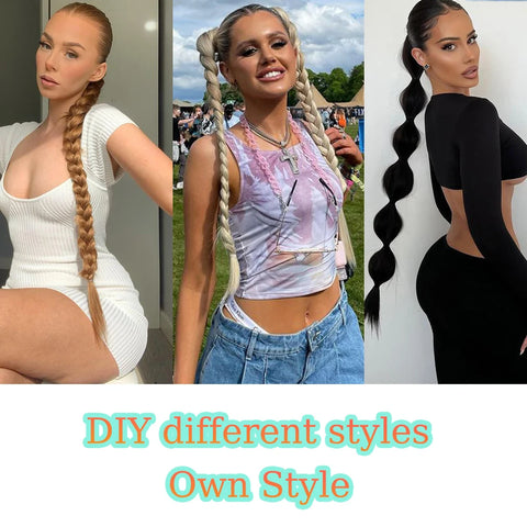 Ponytail Extensions Synthetic Boxing Braids