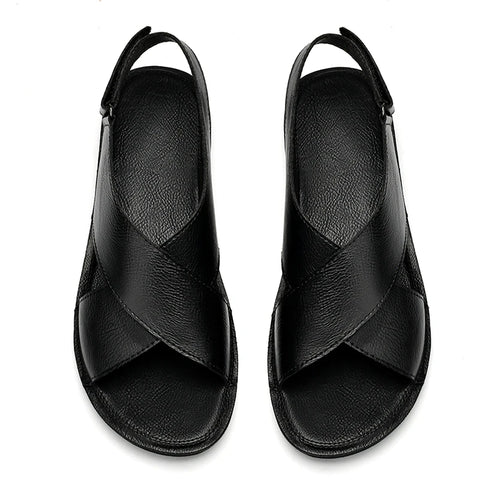 Herrensandalen aus echtem Leder für den Sommer