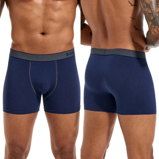 5pcs Pack Men's Luxury Cotton Boxer Briefs