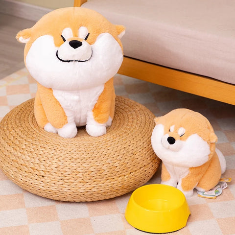 Adorable Shiba Inu Plush Toy – Lying Puppy Hug Pillow & Bed Cushion for Kids’ Gifts