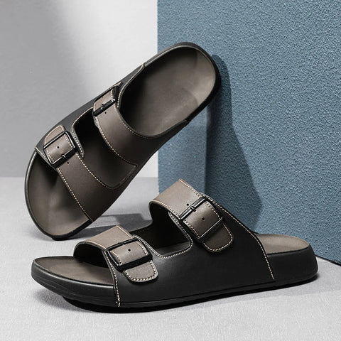 Handmade Leather Slippers for Men - Trendy Flip-flops