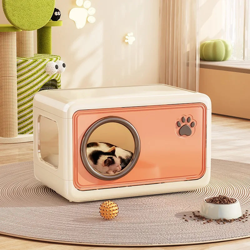Cat House Summer Cool House for Pets - Indoor Semi-enclosed Cat Villa