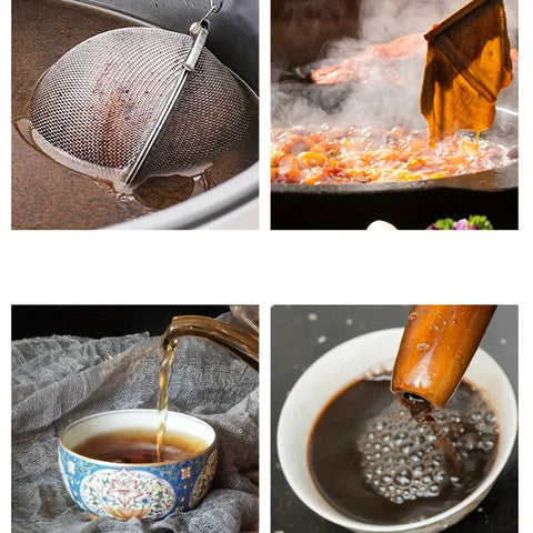 304 RVS gearomatiseerde filterbal - thee- en soepinfuser met verlengkettinghaak 