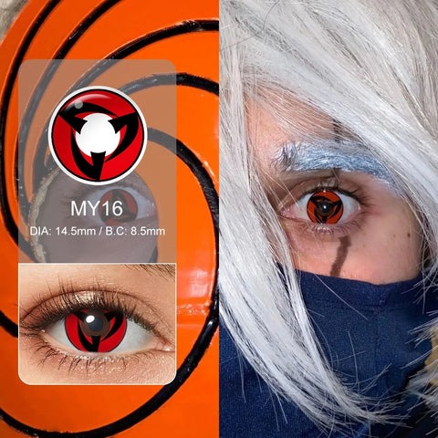 Anime Cosplay Mangekyou Sharingan Contact Lenses