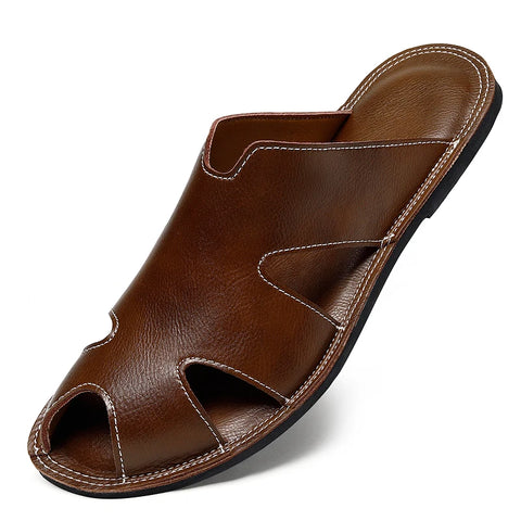 Heren Casual Leren Pantoffels - Ultralichte Slippers