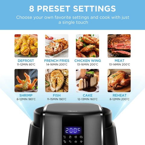 Midea Hot Air Fryer 4L - Oil-Free Cooking