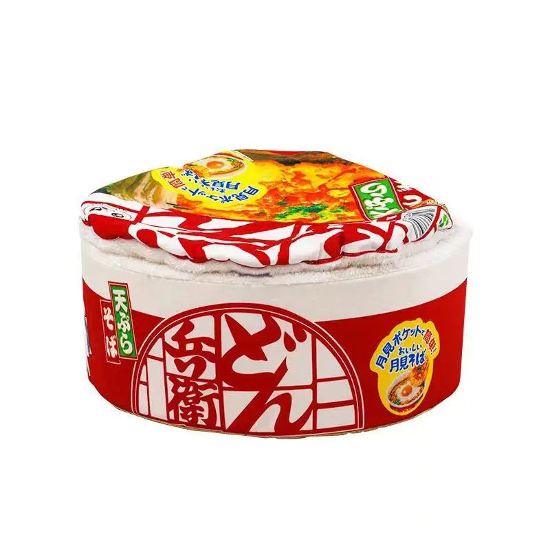 Adorable Japanese Style Cat Tent - Ramen Cup Plush Bed for Cats and Small Dogs