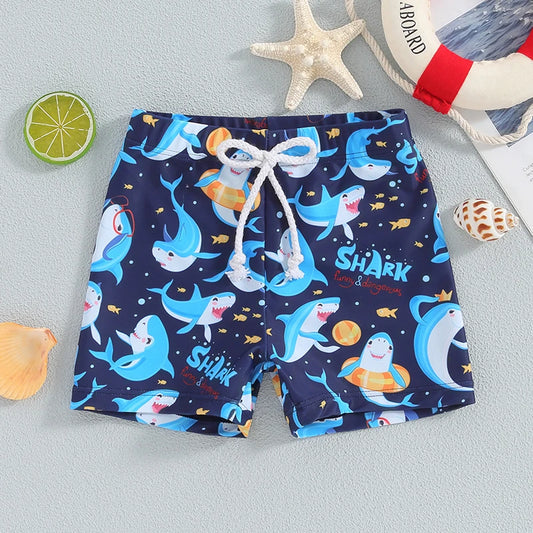 Tregren Toddler Boys Swim Trunks Shark Print