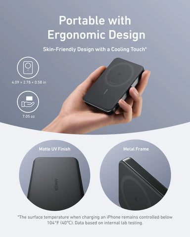 Anker MagGo 10000mAh Magnetic Power Bank – Qi2 Slim 15W Fast Charger