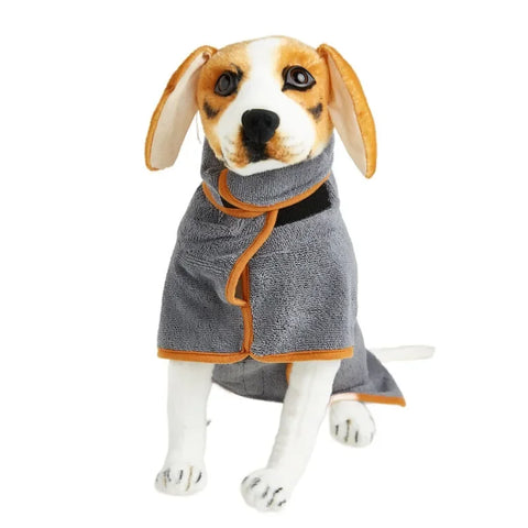 Dog Bathrobe Towel - Fast Drying, Soft, Adjustable Coat for Large, Medium, and Small Dogs