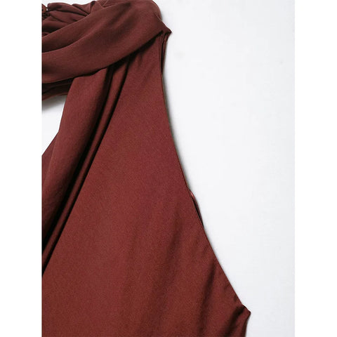 TRAF 2025 Asymmetric Off Shoulder Maxi Dress for Women