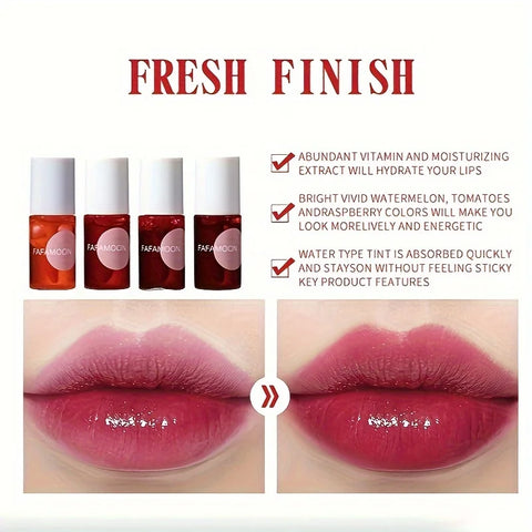 4 Color Fruity Lip Tint Water Gloss Tint