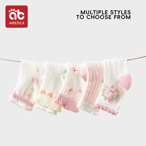 AIBEDILA Cute Rabbit Kids Socks - 5 Pairs