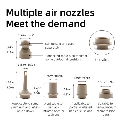 Portable Wireless Electric Air Pump for Inflatable Beds, Cushions, and More