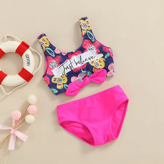 Tregren Floral Kids Bikinis Set