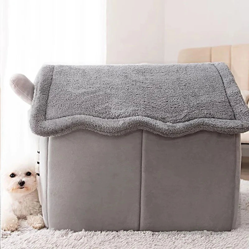 Cozy Indoor Dog House - Soft Pet Bed Tent for Small to Large Pets