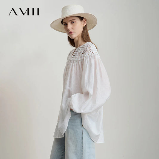 AMII Lente Casual Blouses voor Dames 2025
