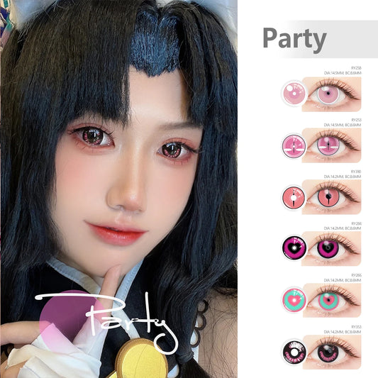 VISUASHOW Anime Cosplay Color Contact Lenses