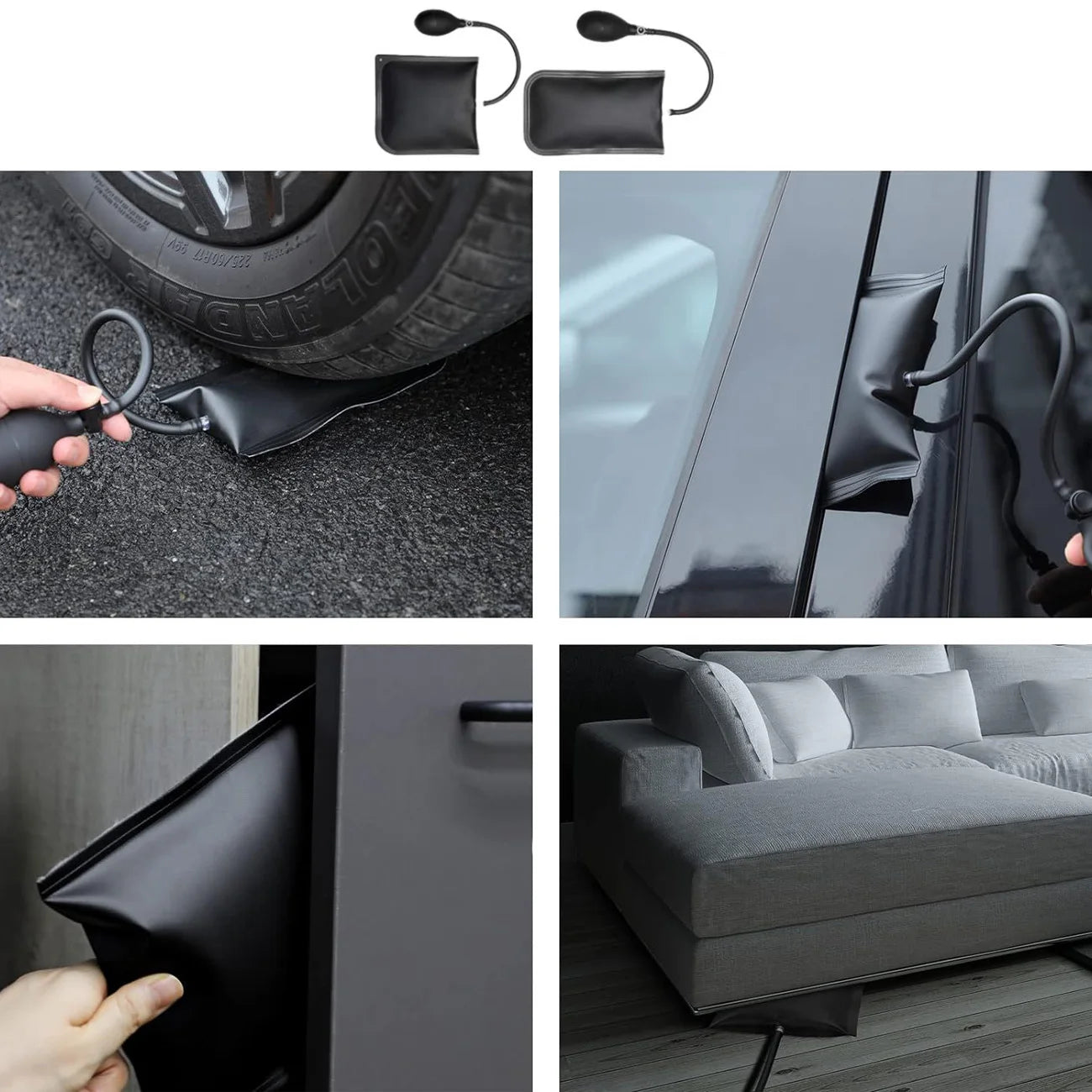 Car Door Tool Kit - Inflatable Air Wedge & Long Reach Tool Set for Auto Repairs