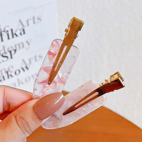 Cherry Pink Seamless Edge Clip - 2-4pcs Duckbill Hairpin for Women and Girls