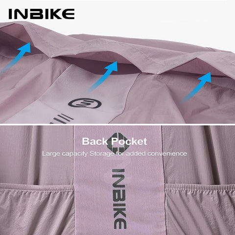 INBIKE Long Sleeve Women’s Windbreaker Cycling Biking Jacket - Lightweight, Windproof with Pockets