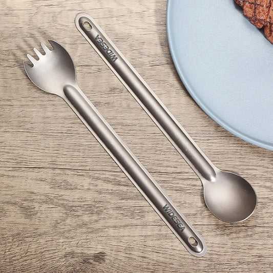 Widesea Camping Titanium Spork - Lightweight Fork and Spoon for Outdoor Adventures