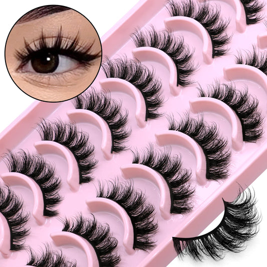 GROINNEYA 3D Faux Mink Lashes – 5/10 Pairs