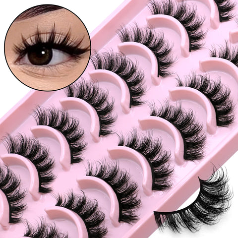 GROINNEYA 3D Faux Mink Lashes – 5/10 Pairs