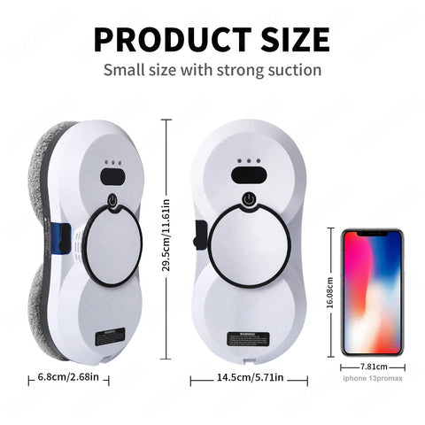 DIVEDEER Window Cleaning Robot - Large Suction Spray Electric Vacuum Cleaner
