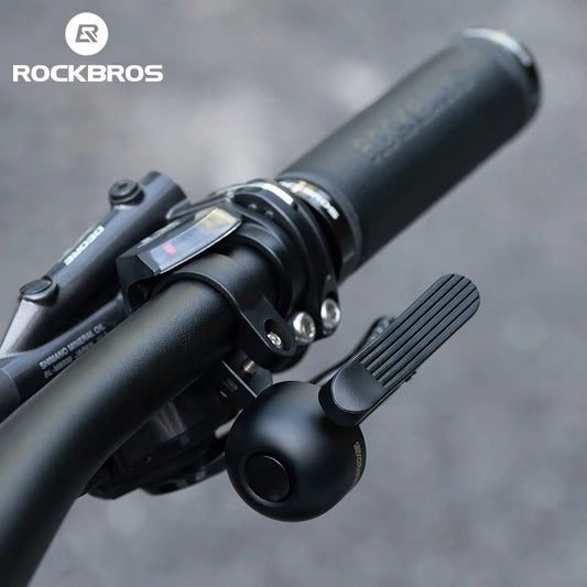 ROCKBROS Bike Bell Horn - Alloy Handlebar Cycling Safety Alarm for MTB and Road Bikes