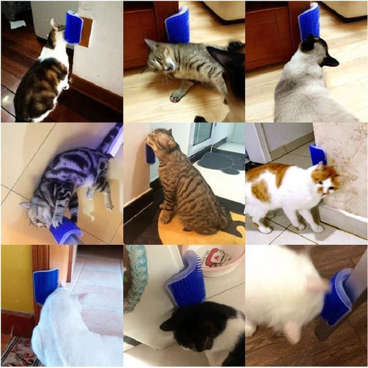 Cat Scratcher Massager - Multi-Functional Grooming Tool for Cats and Dogs
