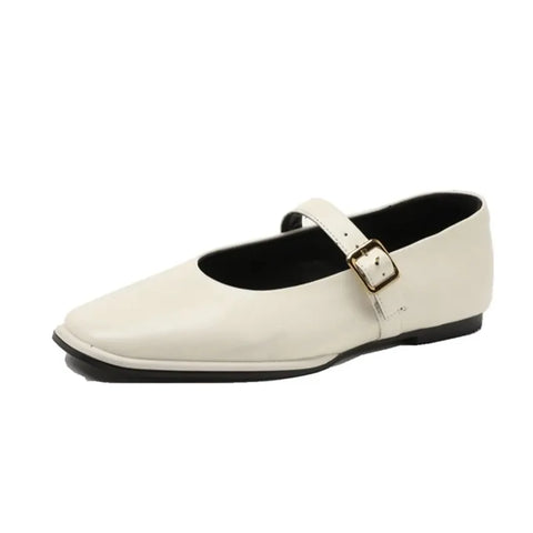 AIYUQI Mary Jane Shoes - Genuine Leather Ballet Flats for Women