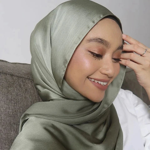 Premium Satin Crinkle Hijab Scarf