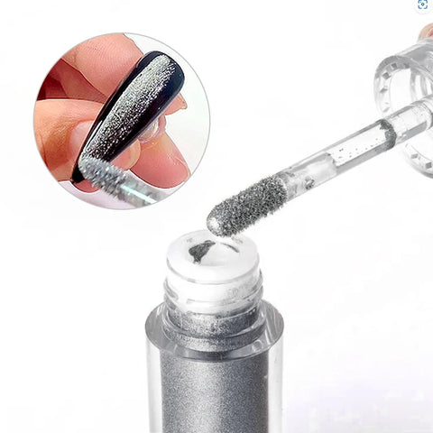Super-Bright Metallic Nail Powder - Gold Silver Mirror Pigment