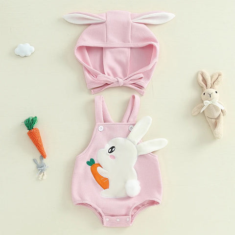 Tregren Infant Baby Easter Bunny Romper Set