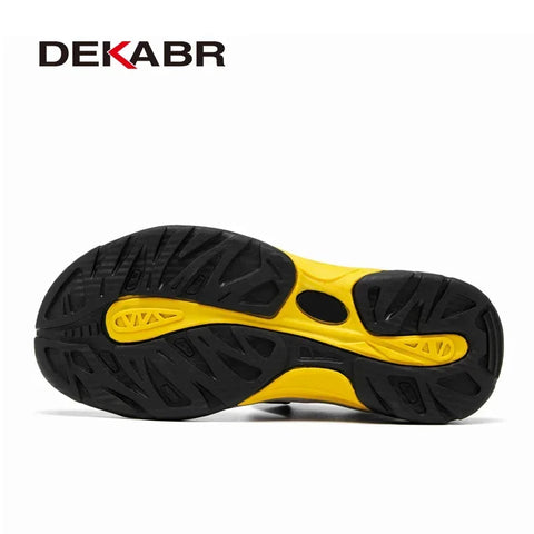 DEKABR Herren-Sommersandalen aus echtem Leder 