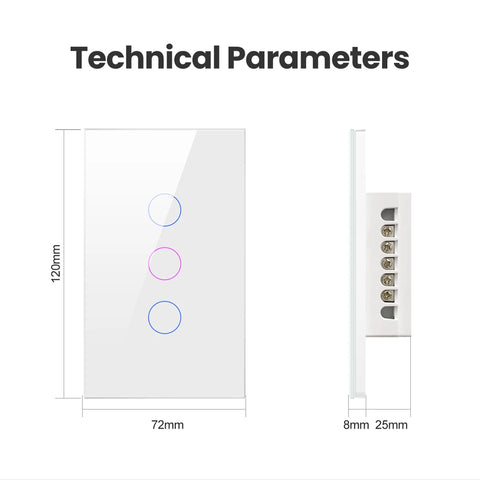 AVATTO WiFi Smart Light Switch - Touch Glass Panel